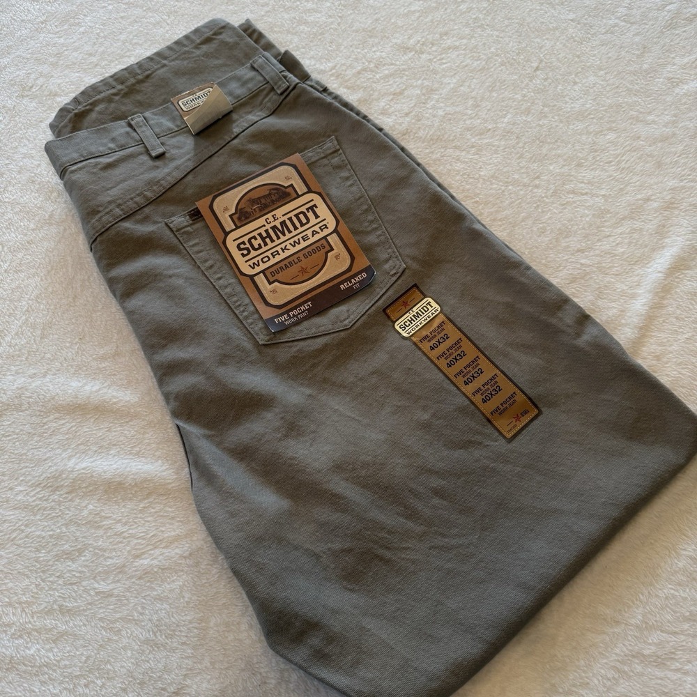 NWT CE Schmidt Workwear Carpenter Pants Mens 40x32 Tan Canvas‎ Workwear Utility